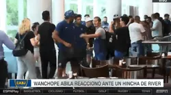 Un hincha de River intentó trollear al plantel de Boca y Wanchope Ábila le dio un correctivo en la cara
