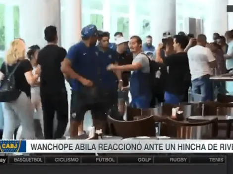 Un hincha de River intentó trollear al plantel de Boca y Wanchope Ábila le dio un correctivo en la cara