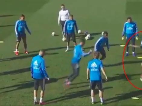 Juega a otra cosa: Marcelo tiró pura magia en pleno entrenamiento del Madrid