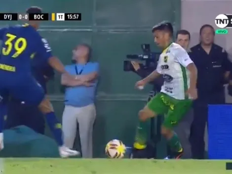 ¡Qué viva el fútbol! Exquisito túnel de Blanco a Almendra