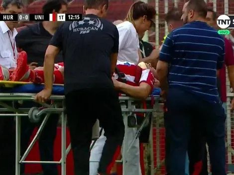 Asustó a todos: Lotti sufrió un choque de cabezas y se fue con cuello ortopédico