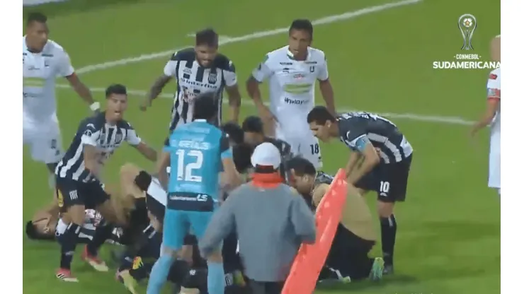 Foto del jugador caído.