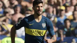 Lisandro López con la camiseta de Boca.