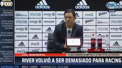 Marcelo Gallardo en conferencia de prensa.