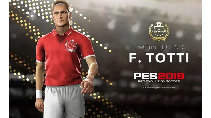 PES 2019: Il Capitano Francesco Totti regresa a My Club en el Data Pack 4.0