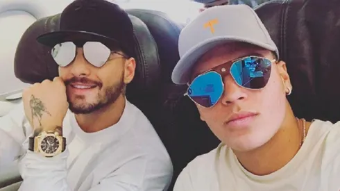 Quintero junto a 'su hermano' Maluma.
