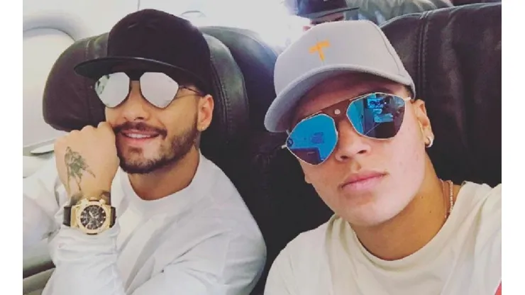 Quintero junto a 'su hermano' Maluma.