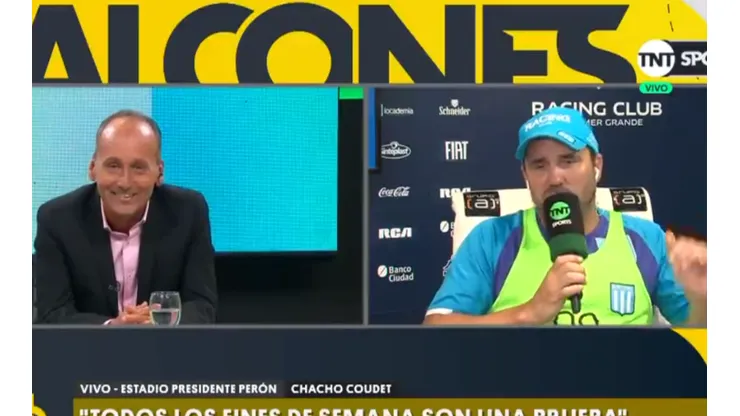 Foto de Eduardo Coudet en TNT.