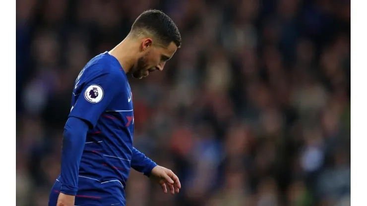 Eden Hazard con la camiseta del Chelsea.