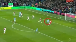 Sergio Agüero y una pirueta fenomenal.