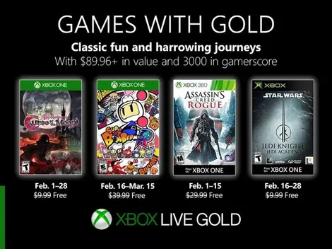 Xbox Games with Gold para febrero