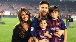 Foto de Antonella Roccuzzo junto a Lionel Messi.