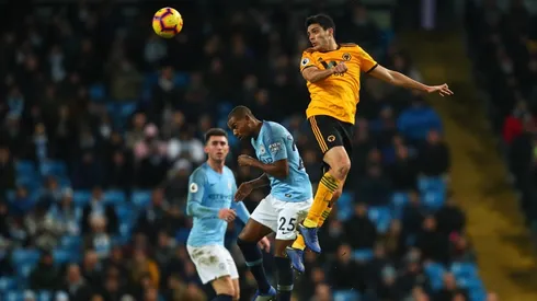Foto de Raúl Jiménez, delantero de Wolverhampton.