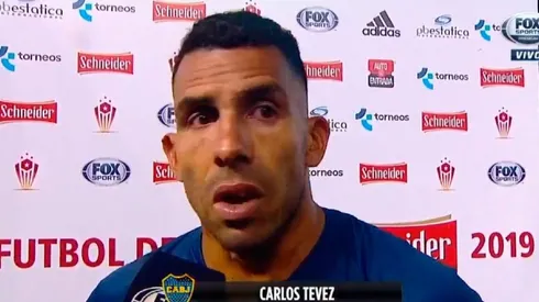 Tévez tras el final del partido.