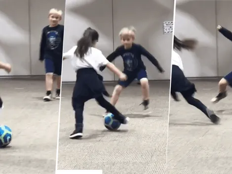 La mini Ronaldinho que vuelve locos a todos