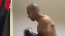 Cecilio Domínguez se filmó boxeando.