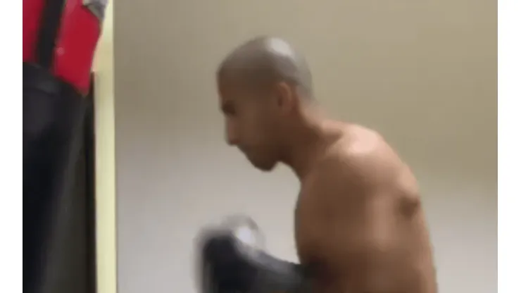 Cecilio Domínguez se filmó boxeando.