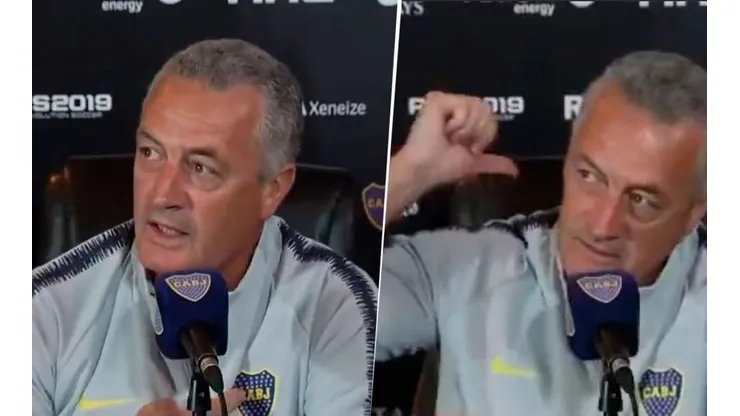 Esto es Boca: el llamativo gesto de Alfaro en plena conferencia de prensa