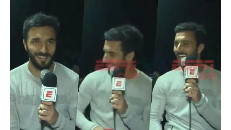 Como uno más: Scocco se puso a cantar con los hinchas de River