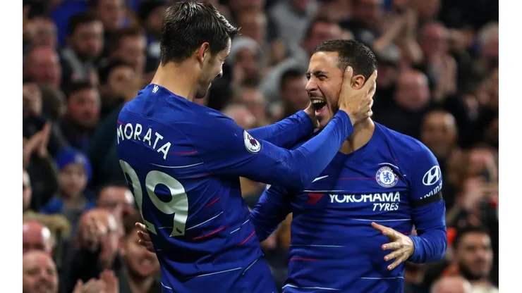 Álvaro Morata y Eden Hazard (Foto: Getty)