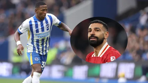 Pervis Estupiñán no pudo evitar el gol de Salah con el Liverpool. Foto: IMAGO.