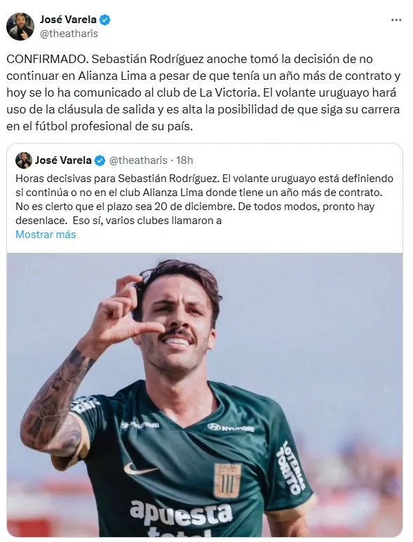 Rodríguez deja Alianza. (Foto: José Varela)