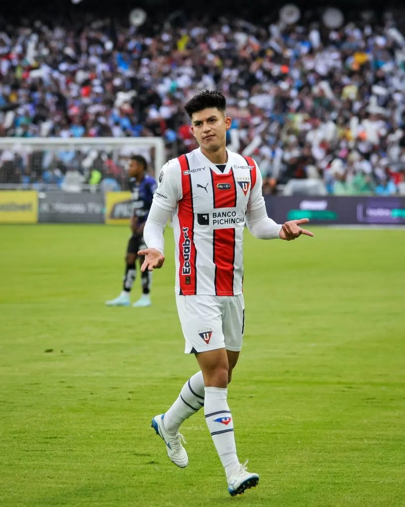 Villamil anotó el tercer en la final de la LigaPro. (Foto: @LDU_Oficial)