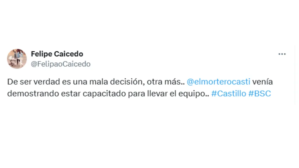 El mensaje de Felipe Caicedo. (Captura de pantalla: @FelipaoCaicedo)