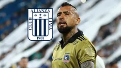 Arturo Vidal jugando para Colo Colo ante Alianza Lima.