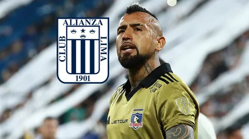 Arturo Vidal jugando para Colo Colo ante Alianza Lima.