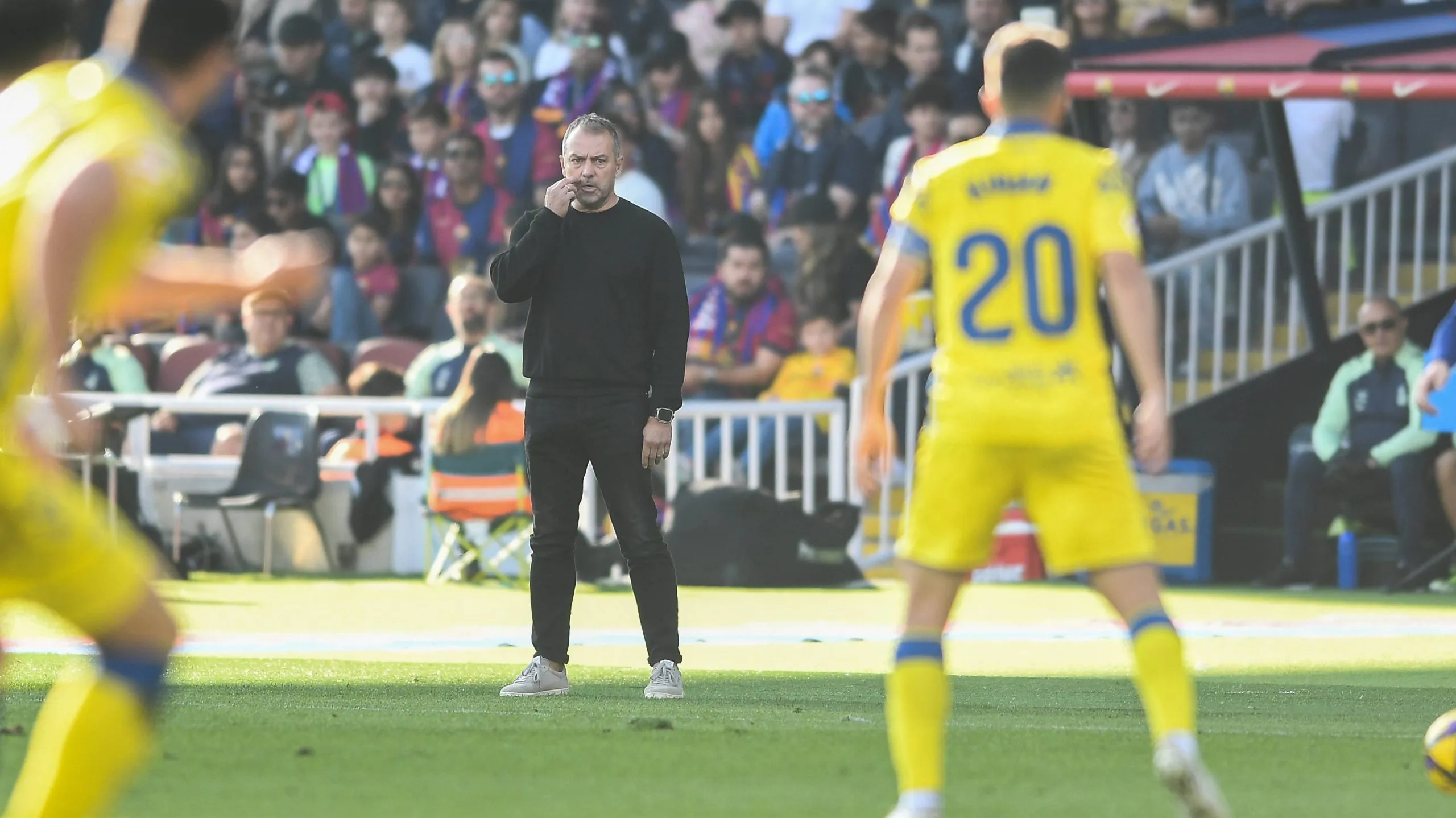 Hansi Flick, en el partido contra Las Palmas.