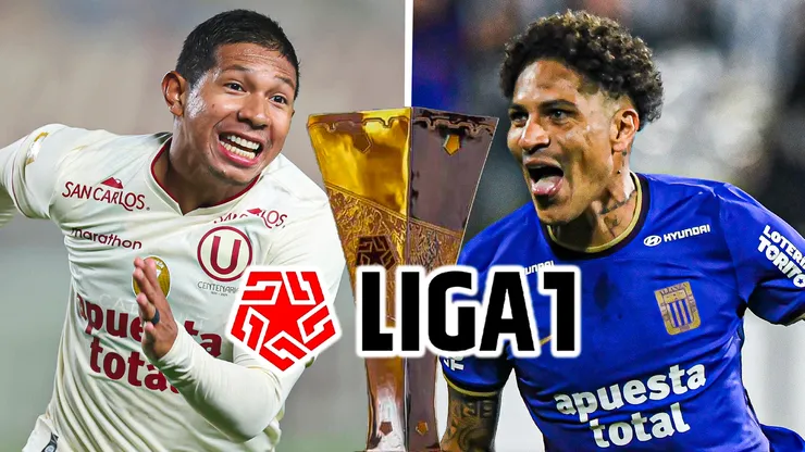 Edison Flores y Paolo Guerrero, jugadores de la Liga 1.
