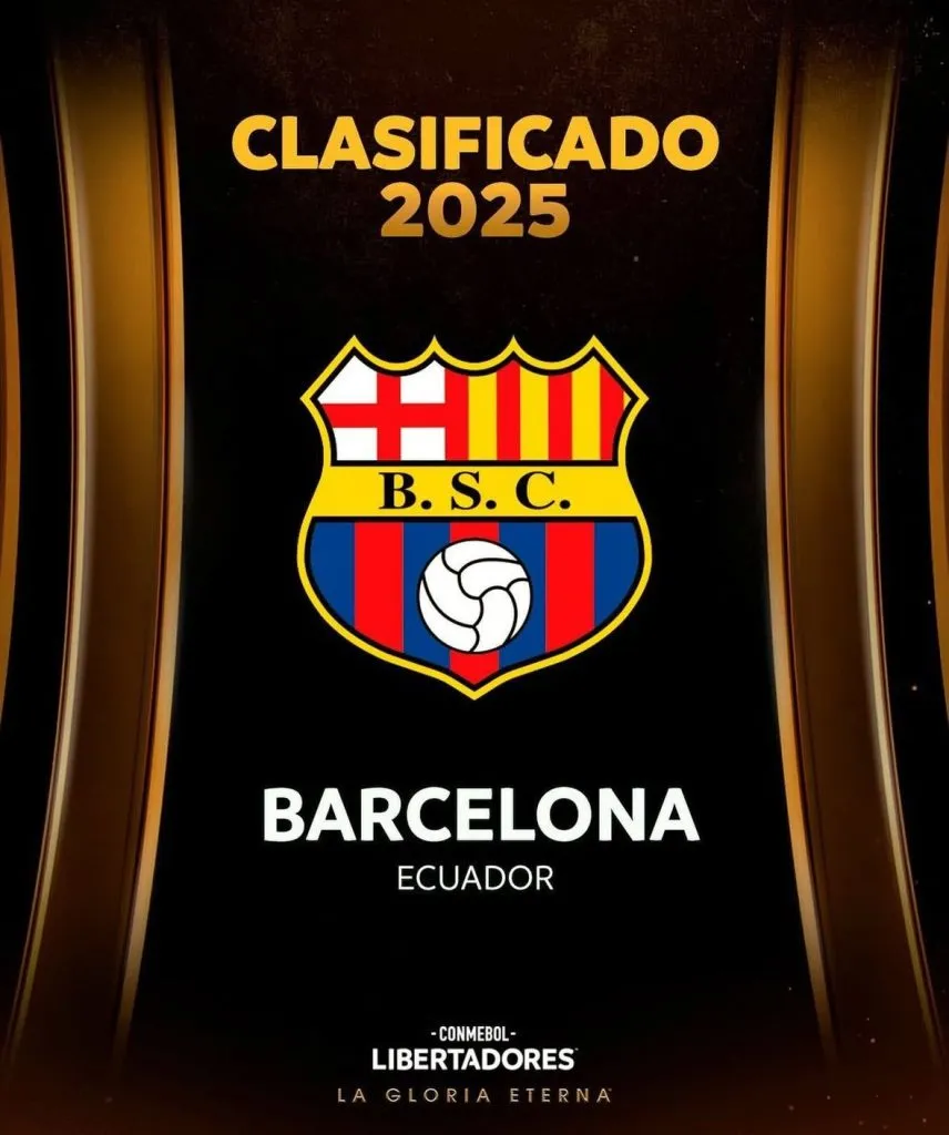 Barcelona es el 3er clasificado de Ecuador en Copa Libertadores.