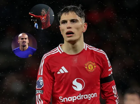 Garnacho sufre como Verón y Tévez en Manchester United