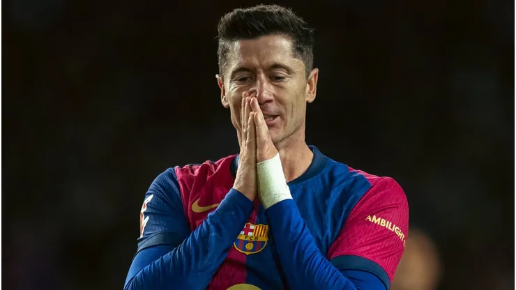 Robert Lewandowski anotó solo 2 goles en los últimos 8 partidos del Barcelona en LaLiga 2024/2025.