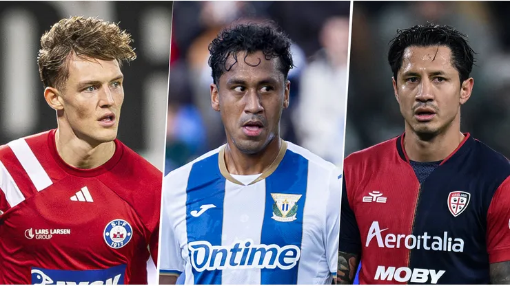 Oliver Sonne, Renato Tapia y Gianluca Lapadula, jugarán en el extranjero en 2025. (Imago)