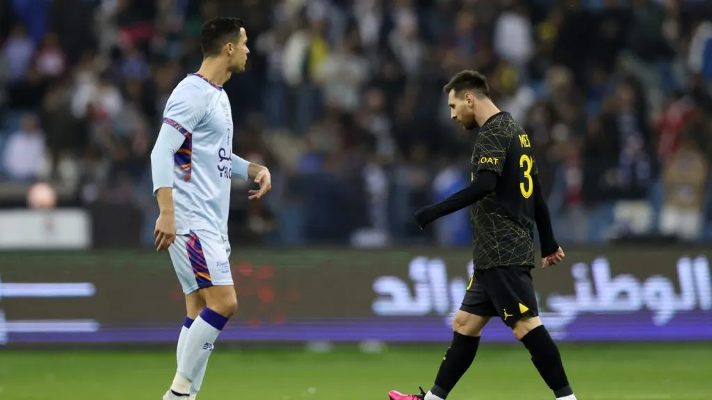 Un amistoso en Arabia Saudita por 2023, última imagen de Messi y CR7 en el mismo césped: GETTY