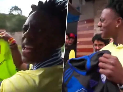 VIDEO | La impensada reacción de IShowSpeed cuando le dieron una camiseta de Emelec y de Liga de Quito