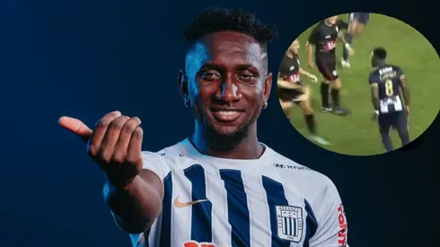 Eryc Castillo tuvo un impase en el amistoso de Alianza Lima.