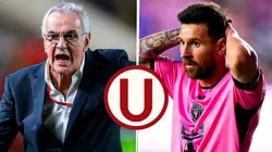 Jorge Fossati y Lionel Messi.