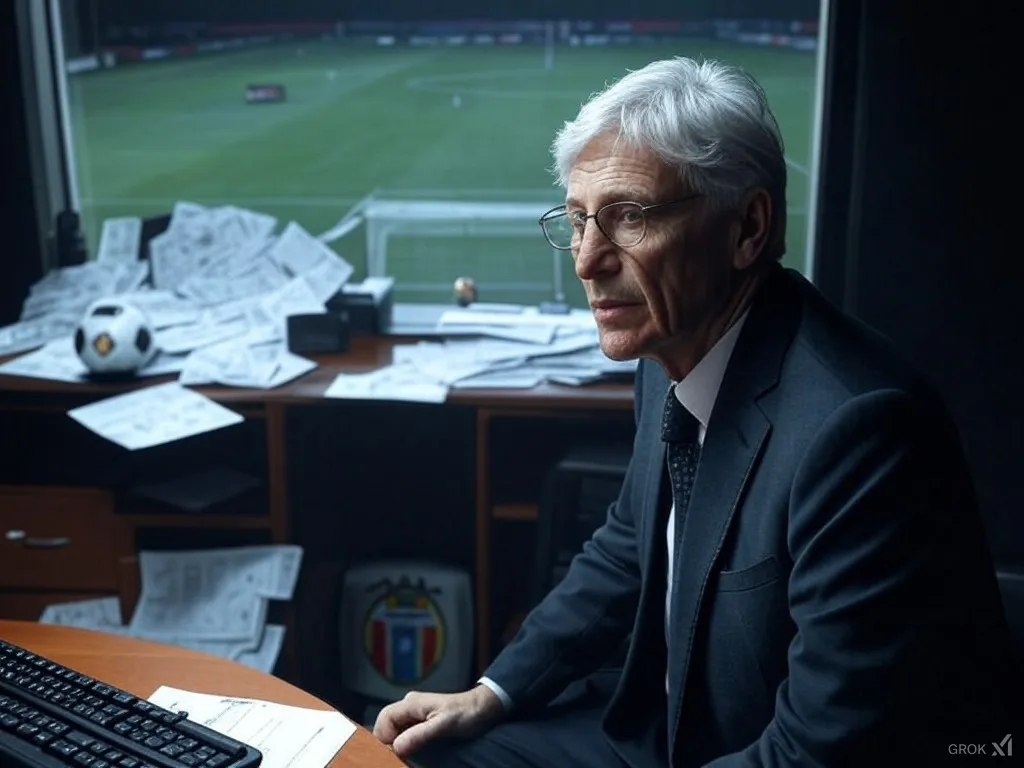 José Néstor Pékerman trabajando. (Foto: Imagen generada por Grok IA).