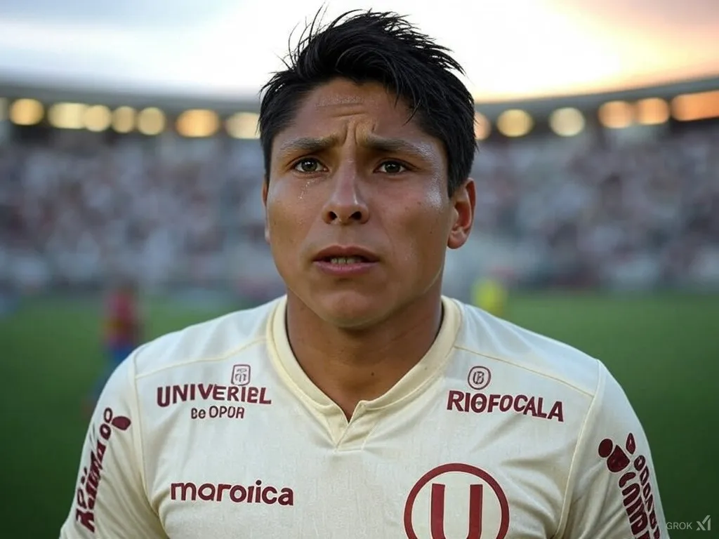 Raúl Ruidíaz “sufriendo” por no firmar con Universitario. (Foto: Imagen generada por Grok IA).