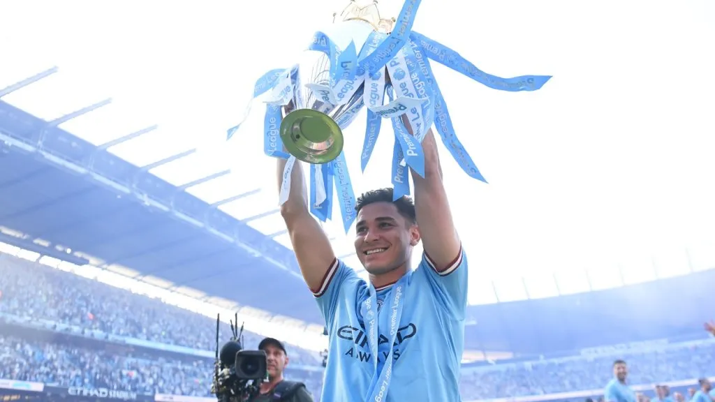 Julián Álvarez tiene un promedio de título cada 19.8 partidos en su carrera: GETTY