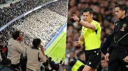 El Santiago Bernabéu estalló en contra de César Soto Grado por el penalti que marcó a favor del Atlético de Madrid.