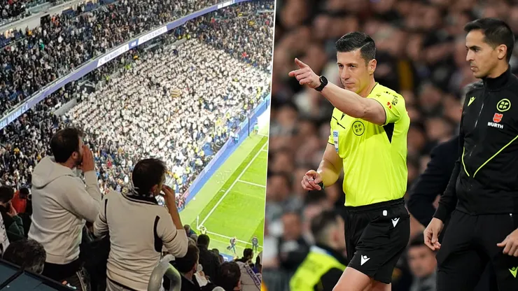 El Santiago Bernabéu estalló en contra de César Soto Grado por el penalti que marcó a favor del Atlético de Madrid.
