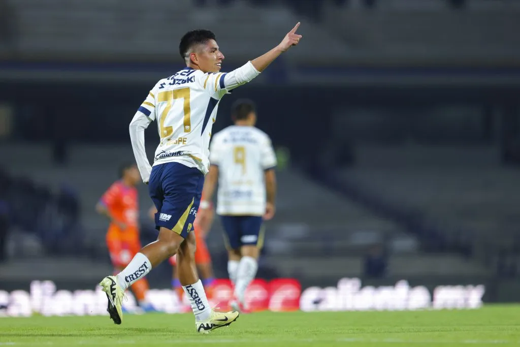 Piero Quispe el protagonista de Pumas. (Photo by Agustin Cuevas/Getty Images)