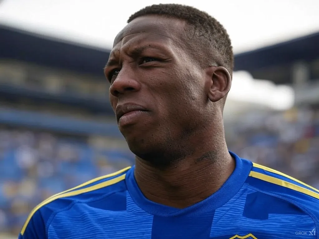 Luis Advíncula incómodo. (Foto: Imagen generada por Grok IA).