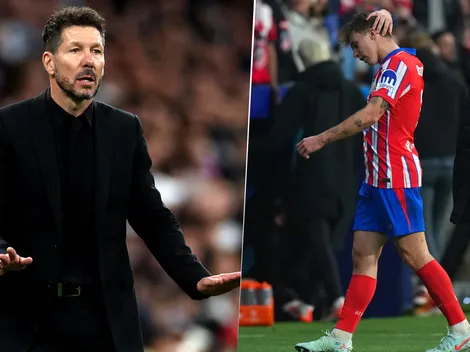 La reacción de Simeone con Barrios por su expulsión