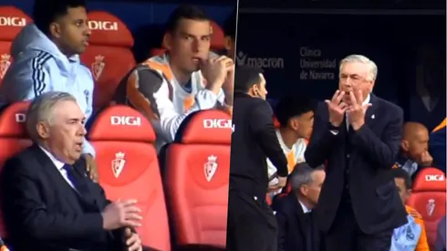 Carlo Ancelotti fue amonestado por José Luis Munuera Montero durante el partido que el Real Madrid jugó ante Osasuna.