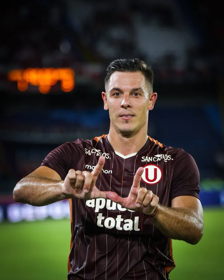 Diego Churín celebrando un tanto. (Foto: Prensa “U”).